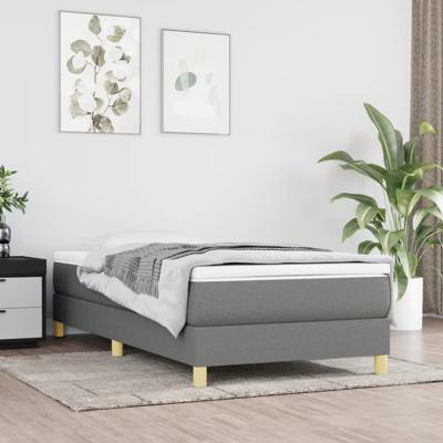 Bedframe zonder matras 90x190 cm stof donkergrijs