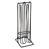 Koffie cuphouder - zwart - 30 cm - metaal - capsule houder - dispenser - voor Nespresso 32 cups