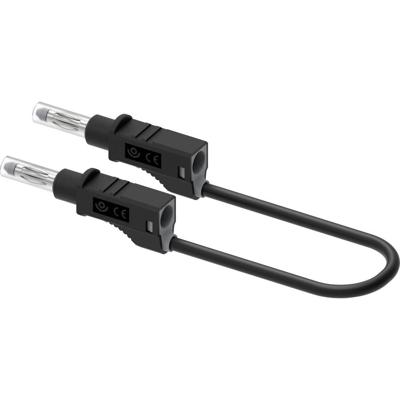 Electro PJP 2211/600V-CD1-50N Meetsnoer Bananenstekker 50 cm Zwart 1 stuk(s)