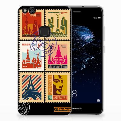 Huawei P10 Lite | Silliconen Back Cover | Postzegels