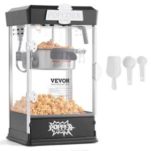 VEVOR popcornmachine maker popcornmachine tafelpopcornmachine 480W 4oz zwart