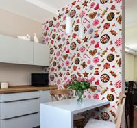 Behang keuken snoep