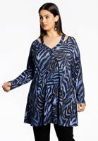 Yoek Tuniek wide bottom met cut-out KAMEO | Blauw | Maat 46/48