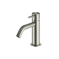 Hotbath Archie - Wastafelmengkraan - zonder Waste - Laag - Geborsteld Nikkel - Opbouw - Roestvrijstaal - V01