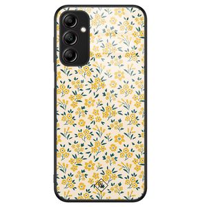 Samsung Galaxy A14 glazen hardcase - Yellow garden