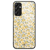 Samsung Galaxy A14 glazen hardcase - Yellow garden Samsung Galaxy A14 glazen hardcase - Yellow garden