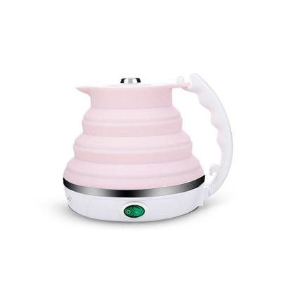 Portable opvouwbare silicone intelligente constante temperatuur reizen camping elektrische waterkoker netsnoer specificatie: US plug (roze)