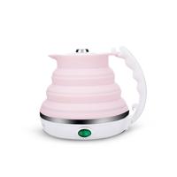 Portable opvouwbare silicone intelligente constante temperatuur reizen camping elektrische waterkoker netsnoer specificatie: US plug (roze)