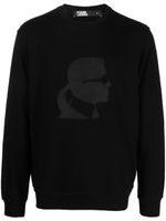 Karl Lagerfeld sweat à patch logo - Noir - thumbnail