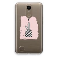 Zwart-wit cactus: LG K10 (2017) Transparant Hoesje
