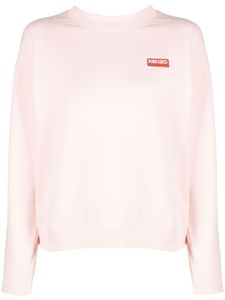 Kenzo sweat en coton à logo brodé - Rose