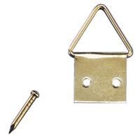 Ophangsysteem - 10x stuks - schildersdoeken haakjes - 14 mm - messing - schilderijhaakjes Ophangsysteem - 10x stuks - schildersdoeken haakjes - 14 mm - messing - schilderijhaakjes