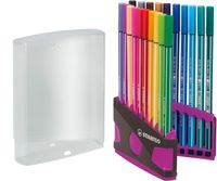 STABILO Pen 68, premium viltstift, ColorParade, antraciet/roze, met 20 kleuren - thumbnail