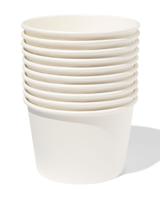 HEMA Papieren bakjes 550ml wit - 10 stuks