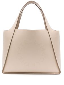 Stella McCartney sac cabas logo orné de clous - Tons neutres