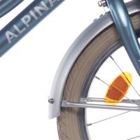 Alpina spatbord set + stang 18 cargo silver matt