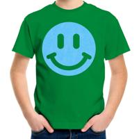 Verkleed T-shirt voor jongens - Smile Emoticon - groen - carnaval - feestkleding voor kinderen - thumbnail