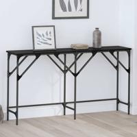 Wandtafel Zwart eiken 140 x 29 x 75 cm Bewerkt hout