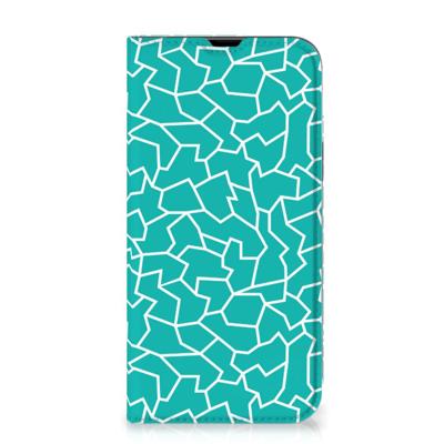 iPhone 13 Pro Max | Bookcase | Cracks Blue