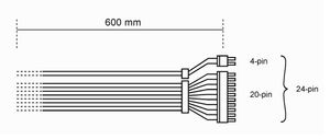 be quiet! Power Cable CB-6620 1 x P20 + 4 610mm kabel