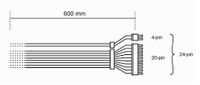 be quiet! Power Cable CB-6620 1 x P20 + 4 610mm kabel - thumbnail