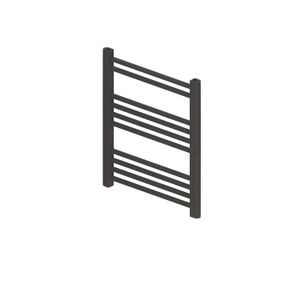 Designradiator BWS Vertico Multirail 60x60 cm Antraciet Zij-Onderaansluiting