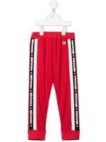 Miki House pantalon de jogging à logo imprimé - Rouge