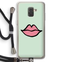 Kusje: Samsung Galaxy A8 (2018) Transparant Hoesje met koord