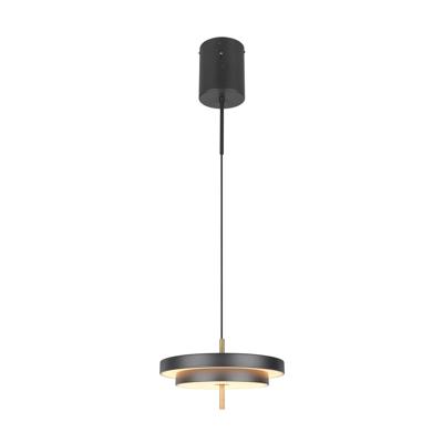 Trio Design hanglampKeaton zwart met goud Ø 40cm - 340219180
