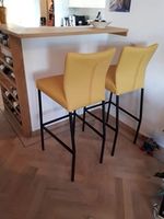 Set van 2 leren barstoelen - geel leer - Echt leer, Modern, ontdek de vele Leersoorten en Kleuren bij ShopX