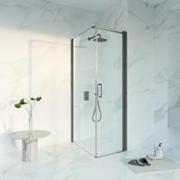 Fortifura Galeria Douchecabine - 60x90x200 - Profiel veiligheidsglas - anti kalk - geborsteld gunmetal PVD SW1122471/SW797926/SW797907