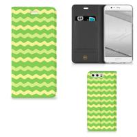 Huawei P10 Plus | Hoesje met Magneet | Waves Green