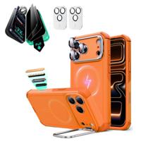 iPhone 17 Pro Bundle Cyber Tough Magnetic Case (Camera Control, Stash Stand) and Armorite Privacy Screen Protector - Orange iPhone 17 Pro Bundle Cyber Tough Magnetic Case (Camera Control, Stash Stand) and Armorite Privacy Screen Protector - Orange