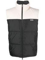 MSGM high-neck padded gilet - Noir - thumbnail