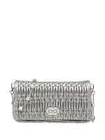 Miu Miu sac porté épaule Miu à design matelassé - Gris - thumbnail