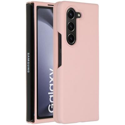 AccezzLiquid Silicone Backcover Samsung Galaxy Z Fold 5 Telefoonhoesje Roze