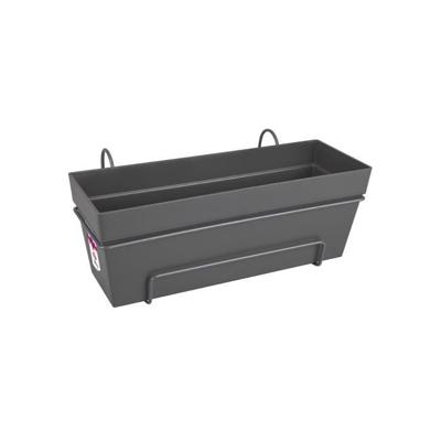 ELHO Bloembak voor op het balkon Loft Urban Allin1 - 50 cm - Antraciet grijs
