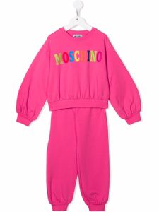 Moschino Kids survêtement à logo imprimé - Rose