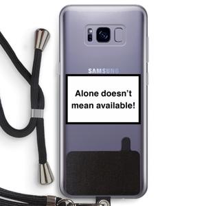 Alone: Samsung Galaxy S8 Transparant Hoesje met koord