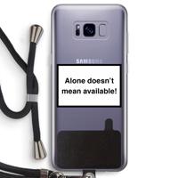 Alone: Samsung Galaxy S8 Transparant Hoesje met koord