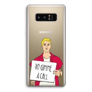 Gimme a call: Samsung Galaxy Note 8 Transparant Hoesje