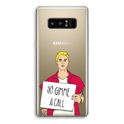 Gimme a call: Samsung Galaxy Note 8 Transparant Hoesje