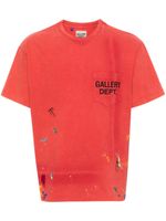 GALLERY DEPT. t-shirt en coton à effet taches de peinture - Rouge - thumbnail