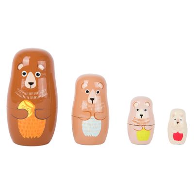 Small Foot houten matroesjka poppen beren familie