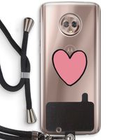 Hartje: Motorola Moto G6 Transparant Hoesje met koord