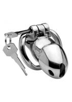 Rikers 24-7 Stainless Steel Locking Chastity Cage - Silver - thumbnail