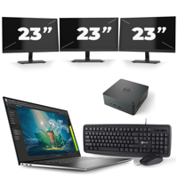 Dell Precision 5570 - Intel Core i7-12e Generatie - 15 inch - 16GB RAM - 256GB SSD - Windows 11 Home + 3x 23 inch Monitor Dell Precision 5570 - Intel Core i7-12e Generatie - 15 inch - 16GB RAM - 256GB SSD - Windows 11 Home + 3x 23 inch Monitor