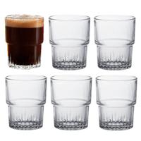 Duralex koffie/espresso glazen Empilable - 18x stuks - transparant - 160 ml - Drinkglazen