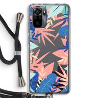 Tropisch: Xiaomi Redmi Note 10 Pro Transparant Hoesje met koord Tropisch: Xiaomi Redmi Note 10 Pro Transparant Hoesje met koord