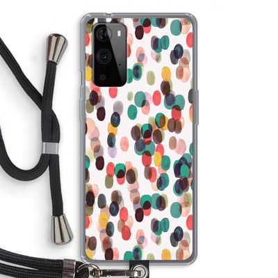 Tropical Dots: OnePlus 9 Pro Transparant Hoesje met koord